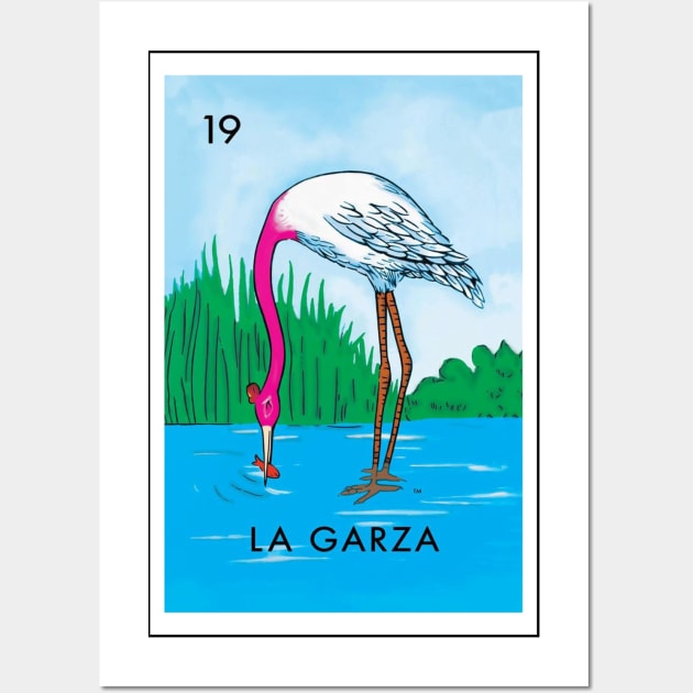 La Garza Loteria Card shirt sticker mug poster mask Wall Art by RaySkywalker